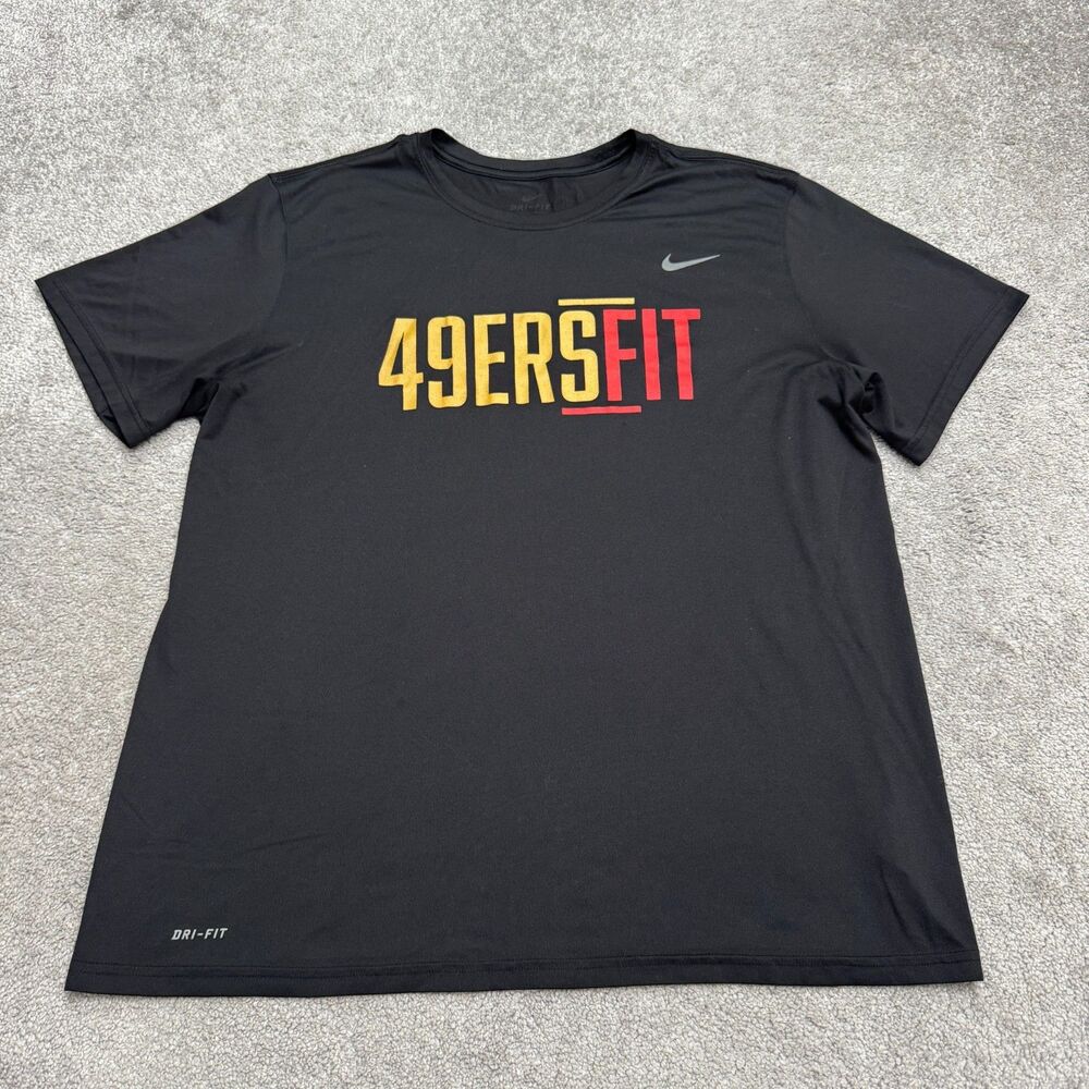 Nike Dri-Fit 49ers Fit San Francisco Short Sleeve T-Shirt Mens 2XL Black MLB Tee